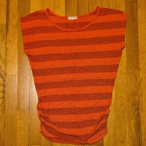 One Clothing Orange Striped Sleeveless Top